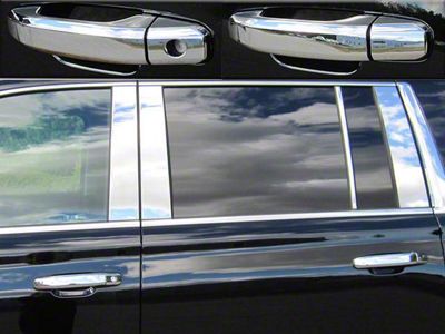 Door Handle Covers; Chrome (14-18 Silverado 1500 Double Cab, Crew Cab)