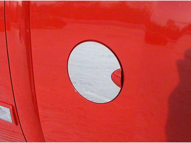 Gas Door Cover Trim; Stainless Steel (07-13 Silverado 1500)
