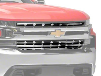 Upper Grille Overlay; Chrome (19-21 Silverado 1500 LT, RST)