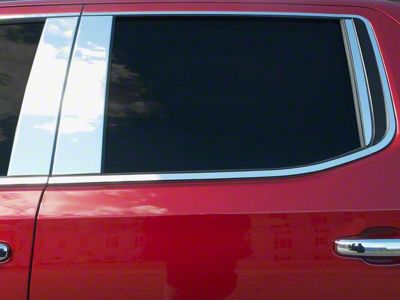 Pillar Post Trim; Stainless Steel (19-25 Silverado 1500 Crew Cab)