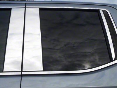 Pillar Post Trim; Stainless Steel (19-25 Silverado 1500 Double Cab)