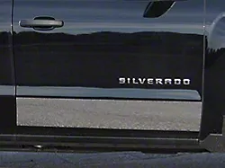 Rocker Panel Trim; Upper Kit; Stainless Steel (14-18 Silverado 1500 Regular Cab)