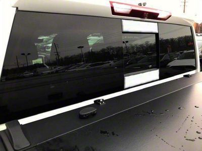 Sliding Rear Window Trim Accents; Stainless Steel (19-25 Silverado 1500)