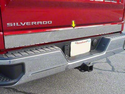 Tailgate Accent Trim; Stainless Steel (19-24 Silverado 1500)
