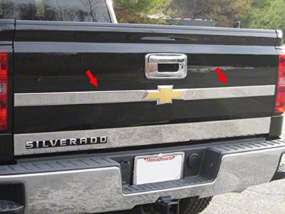 Tailgate Accent Trim; Stainless Steel (14-18 Silverado 1500)