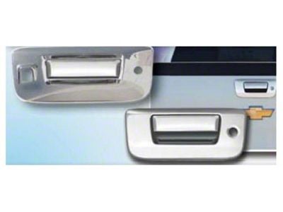 Tailgate Handle Cover with Backup Camera Opening; Chrome (07-13 Silverado 1500)