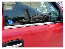 Window Sill Trim Set; Stainless Steel (07-13 Silverado 1500 Regular Cab)
