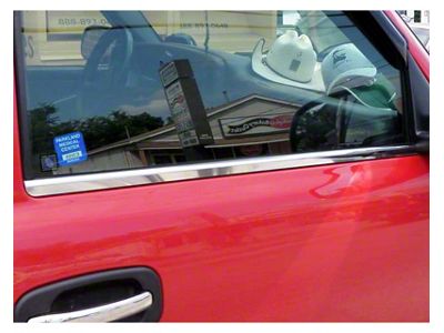 Window Sill Trim Set; Stainless Steel (07-13 Silverado 1500 Regular Cab)