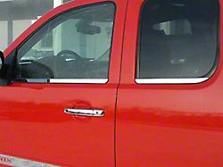 Window Sill Trim Set; Stainless Steel (07-13 Silverado 1500 Extended Cab)