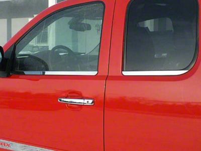 Window Sill Trim Set; Stainless Steel (07-13 Silverado 1500 Extended Cab)