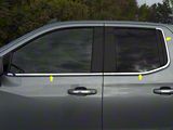 Window Sill Trim Set; Stainless Steel (19-25 Silverado 1500 Double Cab)