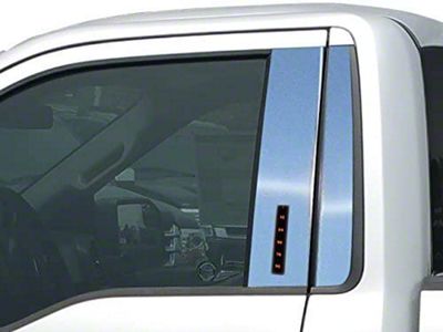 Pillar Post Trim with Keyless Touch Pad; Stainless Steel (17-22 F-250 Super Duty Regular Cab)