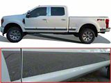 Rocker Panel Trim; Upper Kit; Stainless Steel (17-22 F-250 Super Duty SuperCrew w/ 8-Foot Bed)