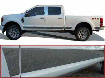 Rocker Panel Trim; Upper Kit; Stainless Steel (17-22 F-250 Super Duty SuperCrew)