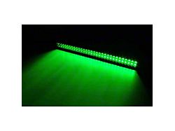 Quake LED 32-Inch Magma Series Dual Row LED Light Bar; White/Green Combo Beam (Universal; Some Adaptation May Be Required)