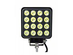 Quake LED 4-Inch Fracture Series RGB Square Work Light; 48-Watt; Spot Beam (Universal; Some Adaptation May Be Required)