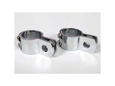 Quake LED 1-1/2-Inch Bar Clamp; Chrome (Universal; Some Adaptation May Be Required)