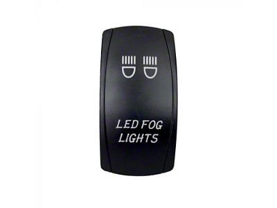 Quake LED 2-Way LED Fog Lights Rocker Switch; White (Universal; Some Adaptation May Be Required)