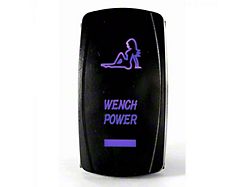 Quake LED 2-Way Wench Power Rocker Switch; Blue (Universal; Some Adaptation May Be Required)