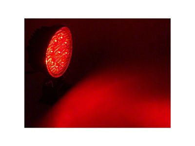 Quake LED 4-Inch Fracture Series Work Light; Red; Spot Beam (Universal; Some Adaptation May Be Required)