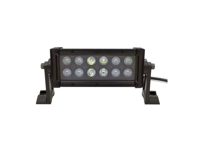 Quake LED 8-Inch Blackout Series Dual Row LED Light Bar; Combo Beam (Universal; Some Adaptation May Be Required)