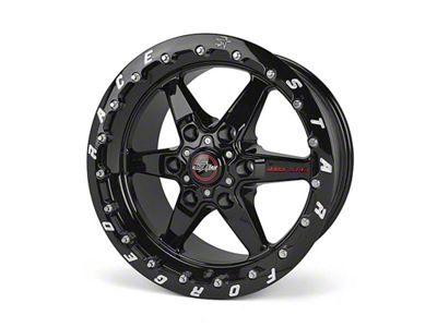 Race Star 93 Truck Star Gloss Black 6-Lug Wheel; 17x9.5; 25mm Offset (07-13 Silverado 1500)