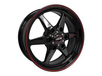 Race Star 93 Truck Star Gloss Black 6-Lug Wheel; Front Only; 17x4.5; -25.4mm Offset (15-20 Tahoe)