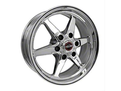 Race Star 93 Truck Star Chrome 6-Lug Wheel; Front Only; 17x4.5; -25.4mm Offset (23-24 Canyon)