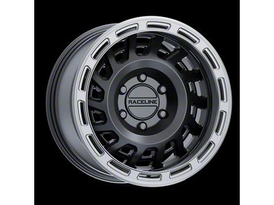 Raceline Halo Satin Black 8-Lug Wheel; 18x9; 18mm Offset (01-06 Silverado 3500 HD SRW)