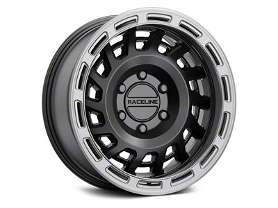 Raceline Halo Black with Silver Lip 8-Lug Wheel; 18x9; -12mm Offset (03-09 RAM 3500 SRW)