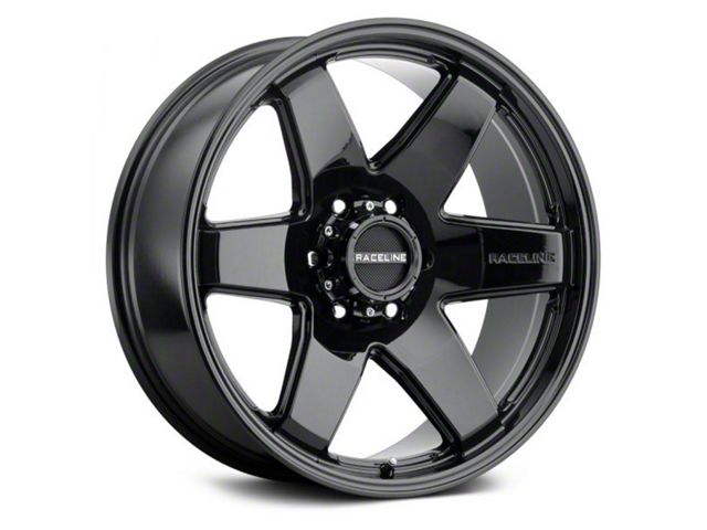 Raceline Addict Gloss Black 6-Lug Wheel; 20x8.5; 35mm Offset (04-08 F-150)