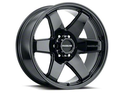 Raceline Addict Gloss Black 6-Lug Wheel; 20x9; 18mm Offset (07-13 Sierra 1500)