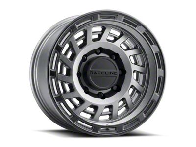 Raceline Halo Gunmetal with Black Ring 6-Lug Wheel; 17x8.5; 0mm Offset (07-13 Sierra 1500)