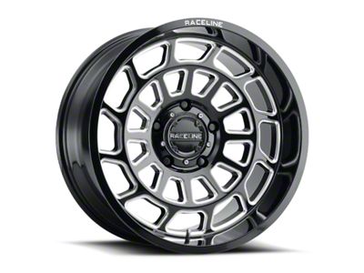 Raceline Warp Gloss Black Machined 6-Lug Wheel; 20x9; 18mm Offset (07-13 Sierra 1500)