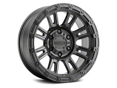 Raceline Compass Satin Black 8-Lug Wheel; 18x9; 18mm Offset (11-14 Sierra 2500 HD)
