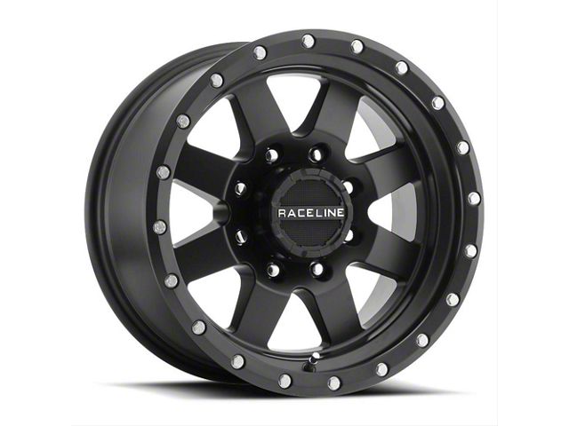 Raceline Defender Gloss Black 6-Lug Wheel; 18x9; -12mm Offset (07-13 Silverado 1500)