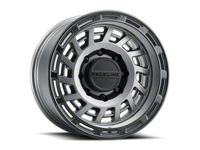 Raceline Halo Gunmetal with Black Ring 6-Lug Wheel; 18x9; 18mm Offset (07-13 Silverado 1500)