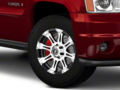 Raceline Raptor Black Machined 6-Lug Wheel; 18x9; 12mm Offset (07-14 Yukon)