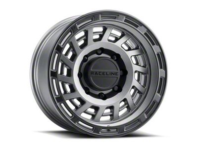 Raceline Halo Gunmetal with Black Ring 6-Lug Wheel; 17x8.5; 0mm Offset (09-14 F-150)