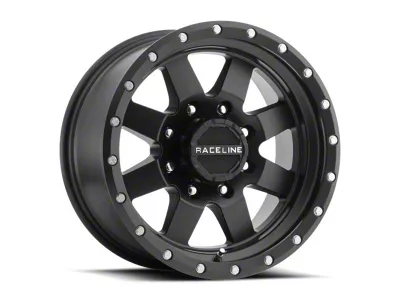 Raceline Defender Satin Black 8-Lug Wheel; 18x9; 18mm Offset (11-16 F-250 Super Duty)