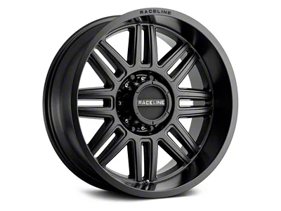 Raceline Split Satin Black 8-Lug Wheel; 18x9; -12mm Offset (11-16 F-250 Super Duty)