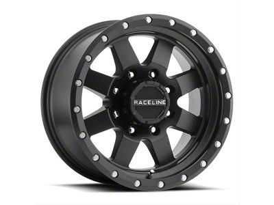 Raceline Defender Gloss Black 6-Lug Wheel; 18x9; 18mm Offset (14-18 Sierra 1500)