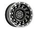 Raceline Halo Satin Black with Silver Ring 6-Lug Wheel; 18x9; 18mm Offset (14-18 Silverado 1500)