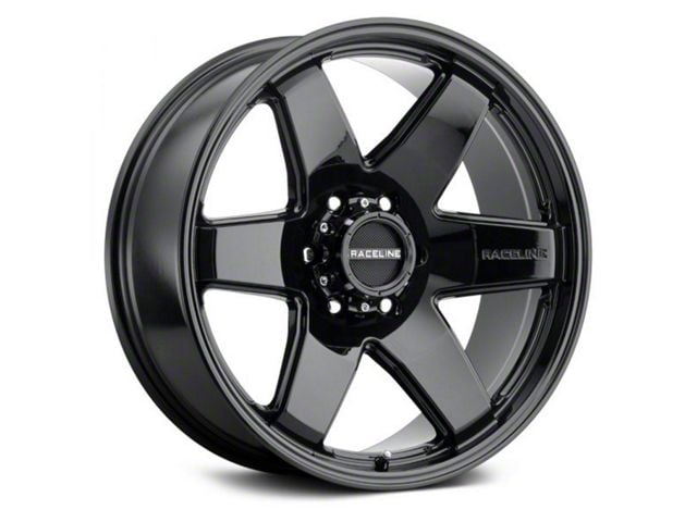 Raceline Addict Gloss Black 6-Lug Wheel; 18x9; 12mm Offset (15-22 Colorado)