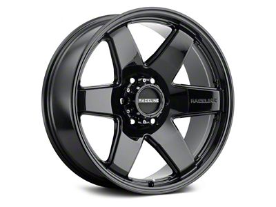Raceline Addict Gloss Black 6-Lug Wheel; 20x8.5; 35mm Offset (15-20 F-150)