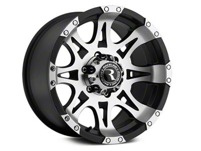 Raceline Raptor Black Machined 6-Lug Wheel; 18x9; -6mm Offset (99-06 Sierra 1500)