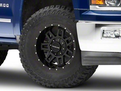Raceline Injector Black 6-Lug Wheel; 17x9; -12mm Offset (14-18 Silverado 1500)