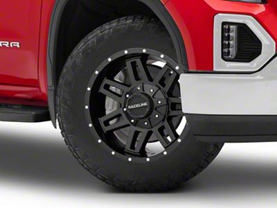 Raceline Injector Black 6-Lug Wheel; 20x9; -12mm Offset (19-25 Sierra 1500)