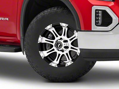 Raceline Raptor Black Machined 6-Lug Wheel; 18x9; 12mm Offset (19-25 Sierra 1500)