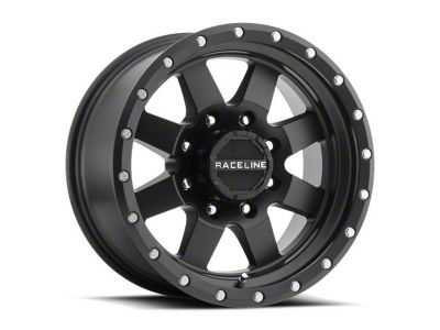 Raceline Defender Satin Black 8-Lug Wheel; 18x9; 18mm Offset (23-25 F-350 Super Duty SRW)